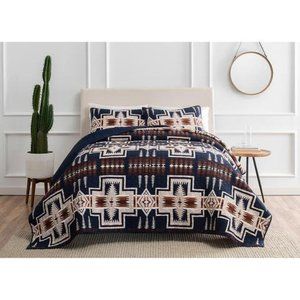 PENDLETON QUILT & SHAM SET (SOUTHWEST NAVY HARDING) QUEEN/FULL SIZE